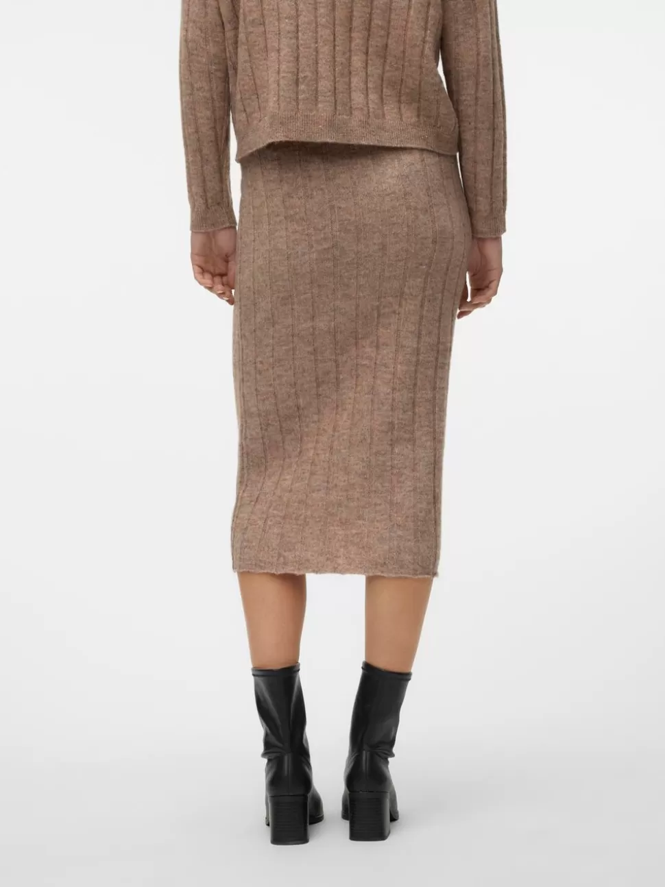 Kjolar^VERO MODA VMWILLA Hög Midja Midikjol Silver Mink
