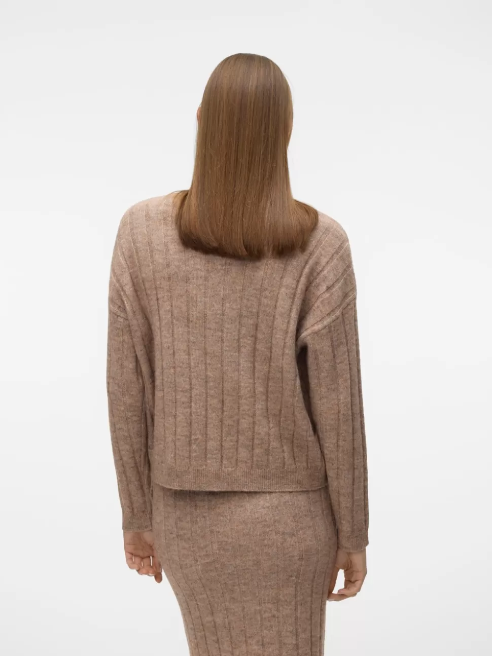 Stickat^VERO MODA VMWILLA Pullover Silver Mink