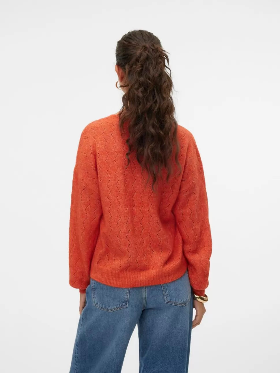 Stickat^VERO MODA VMYEN Pullover Burnt Sienna
