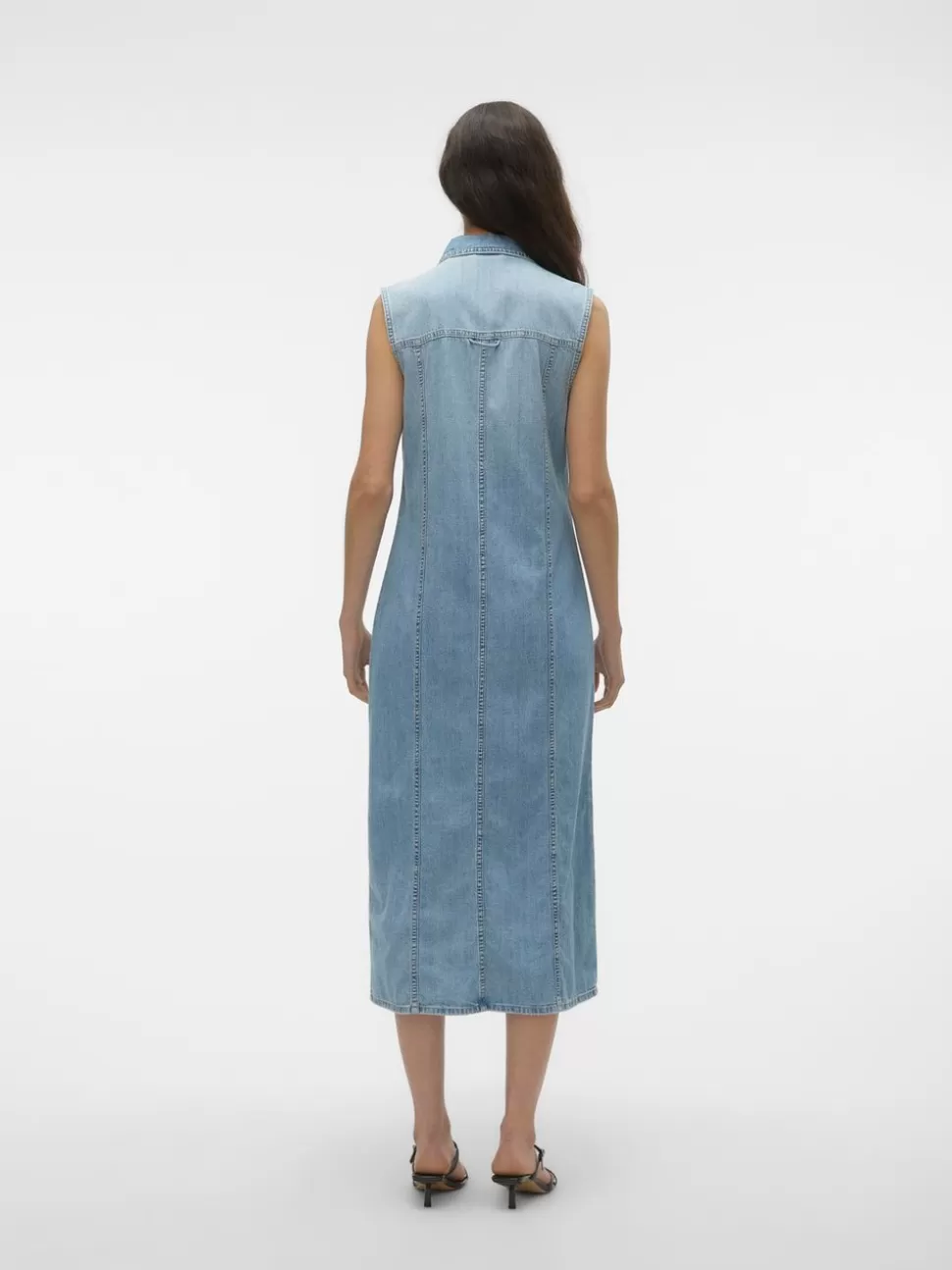 Klänningar^VERO MODA VMZADIE Lång Klänning Light Blue Denim
