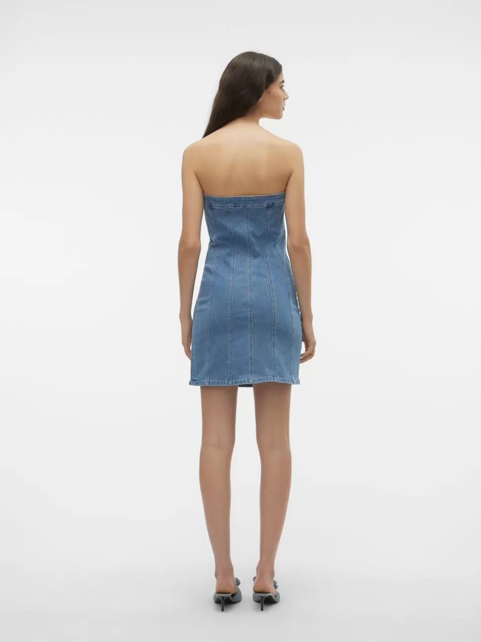 Klänningar^VERO MODA VMZOIE Kort Klänning Light Blue Denim