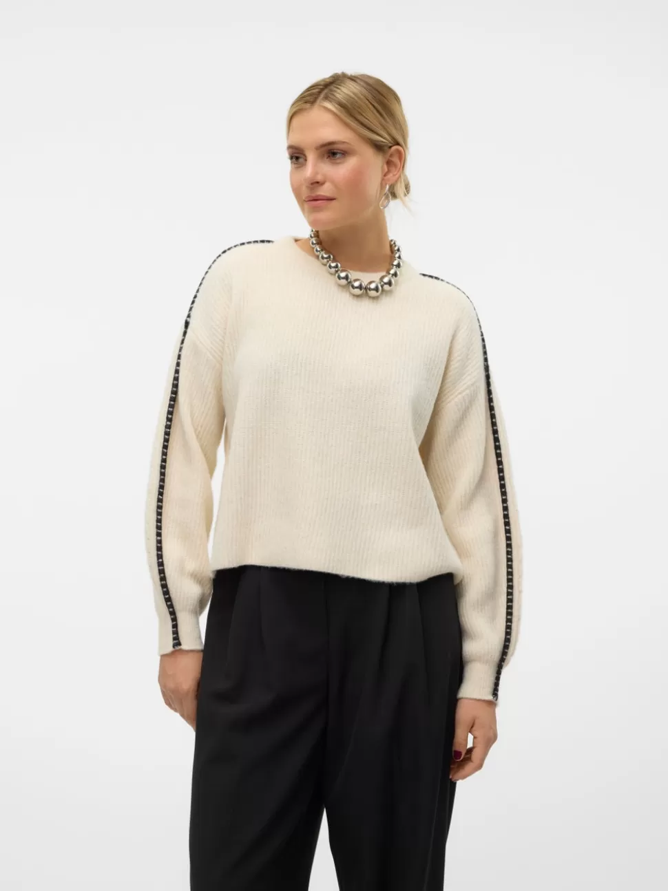 Stickat^VERO MODA VMZORA Pullover Birch