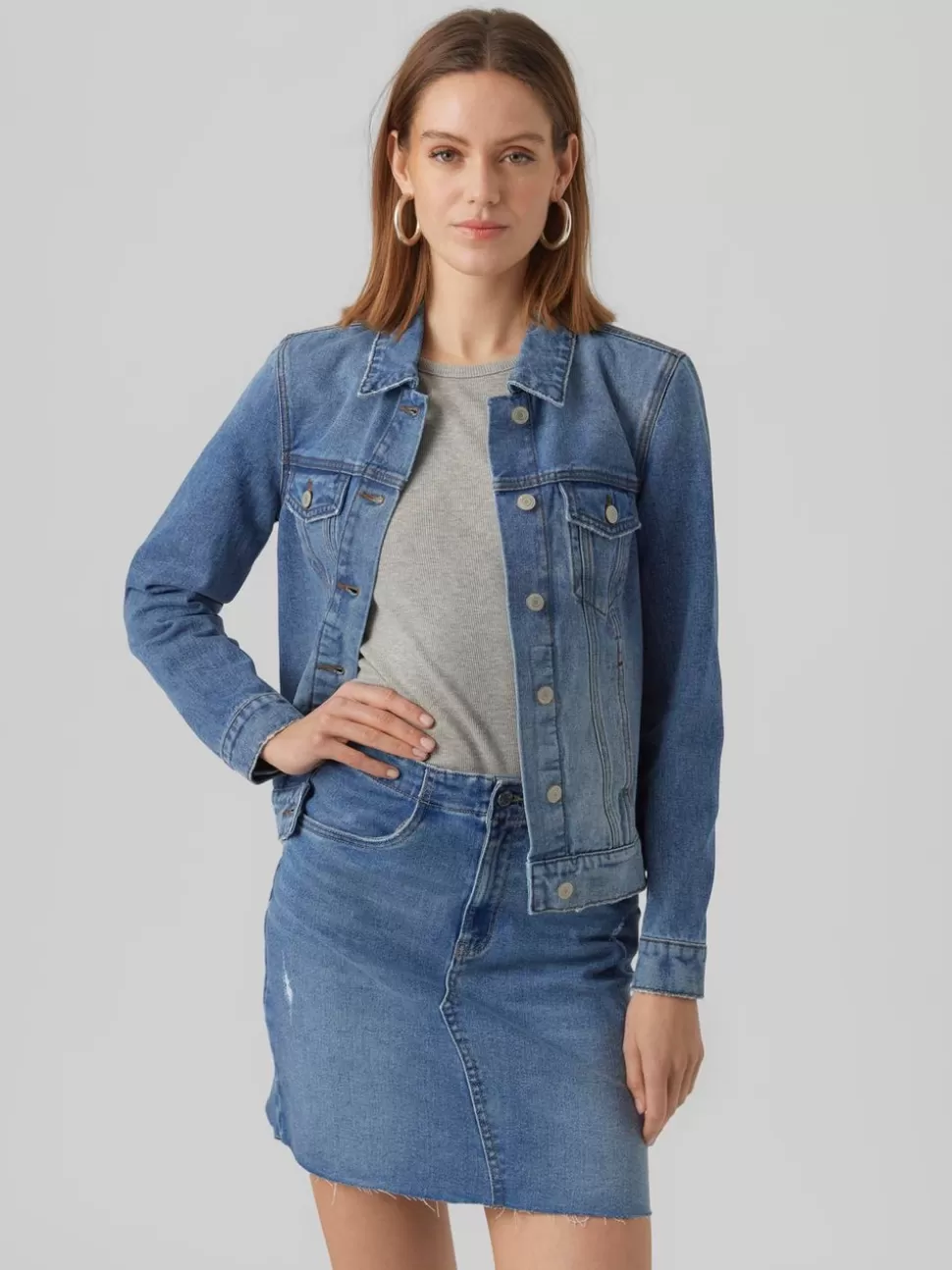 Jackor^VERO MODA VMZORICA Jacka Medium Blue Denim