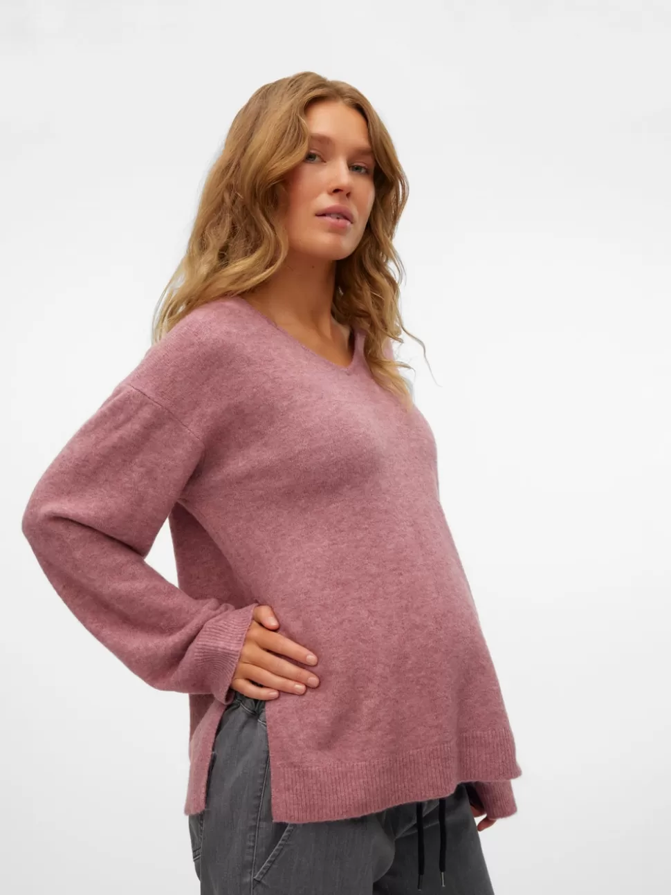 Amningskläder | Stickat^VERO MODA V-ringning Pullover Mesa Rose