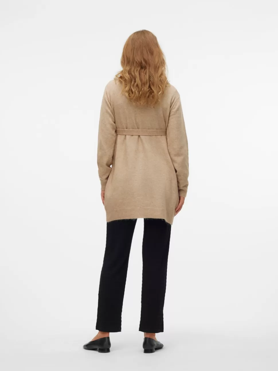 Stickat | Stickat^VERO MODA V-ringning Stickad Kofta Natural Melange
